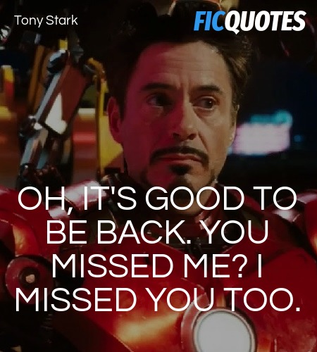 Oh, it's good to be back. You missed me? I missed you too. image