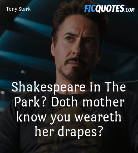 Shakespeare in The Park? Doth mother know you weareth her drapes? image